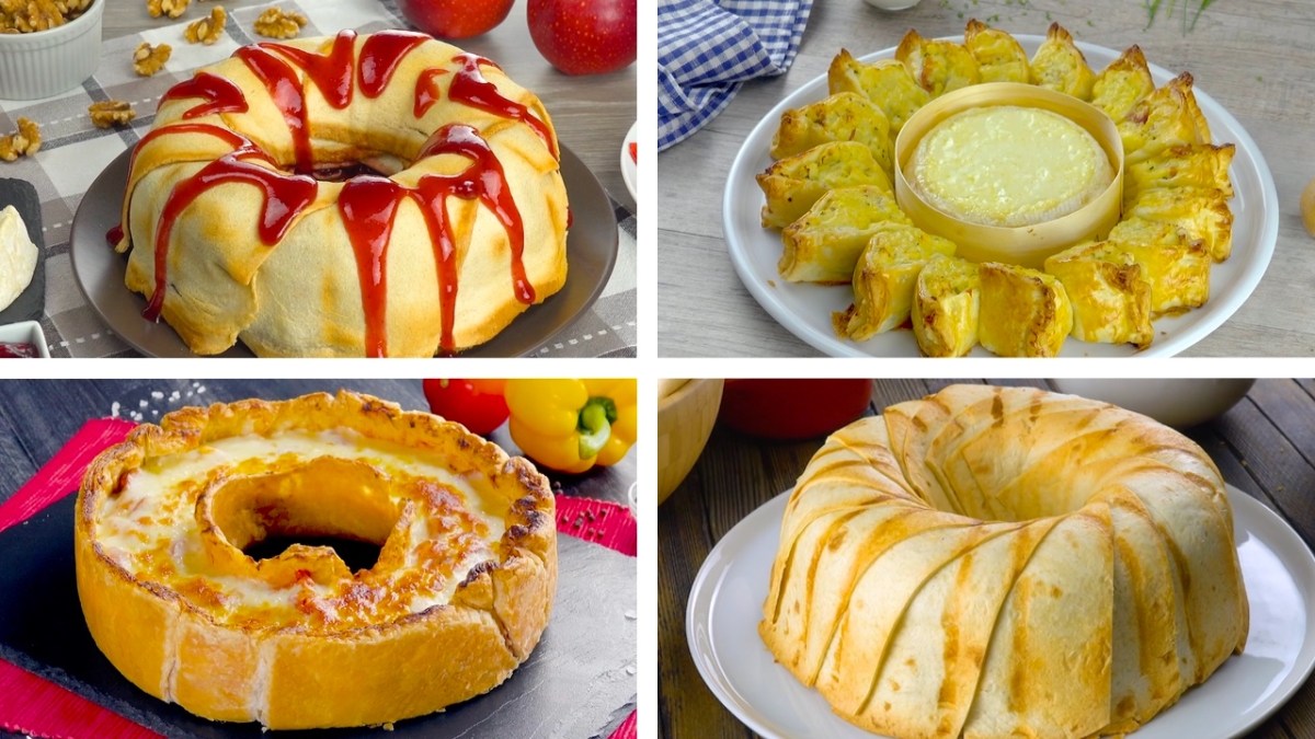 11 platos en forma de anillo | Con pan tostado