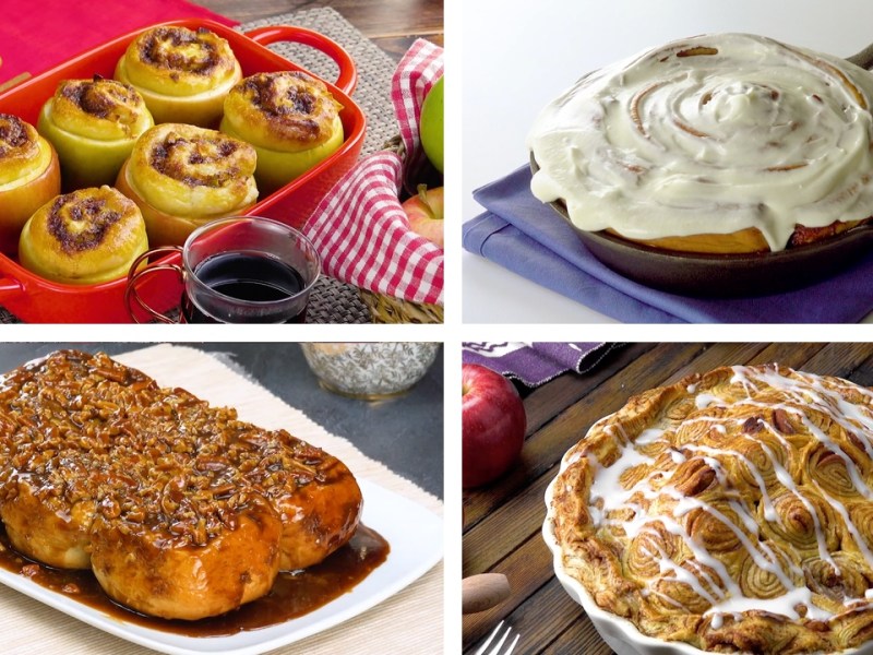 5 recetas geniales de rollos de canela | Rollos de canela en 5 versiones
