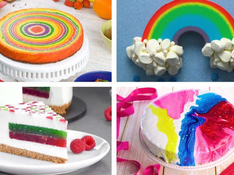 8 pasteles de colores muy especiales para alegrarte el día