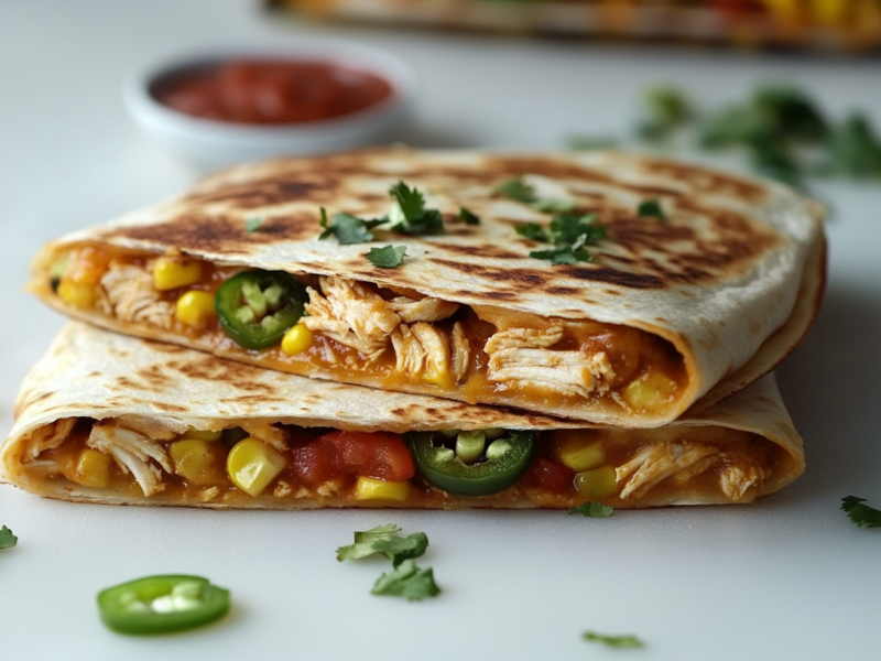 Dos quesadillas veganas de 