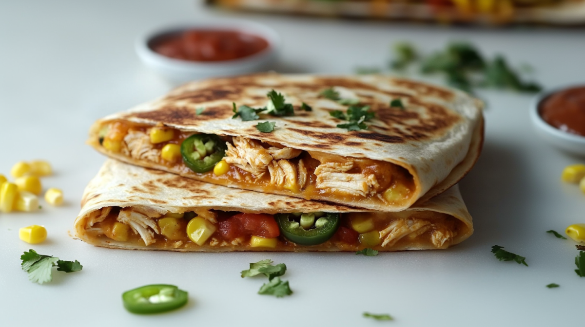 Dos quesadillas veganas de 